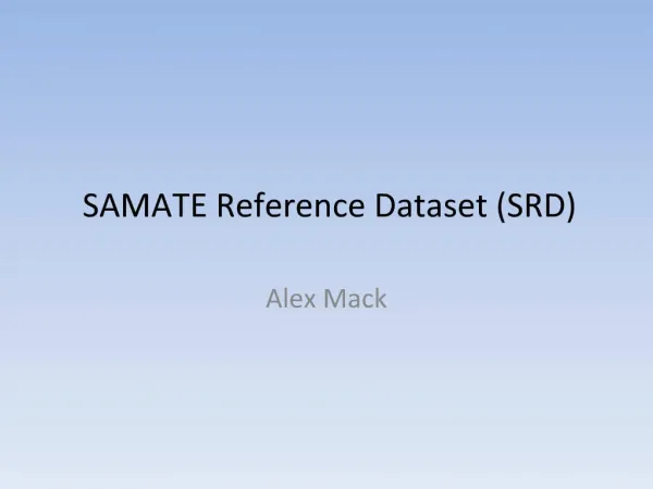 SAMATE Reference Dataset SRD