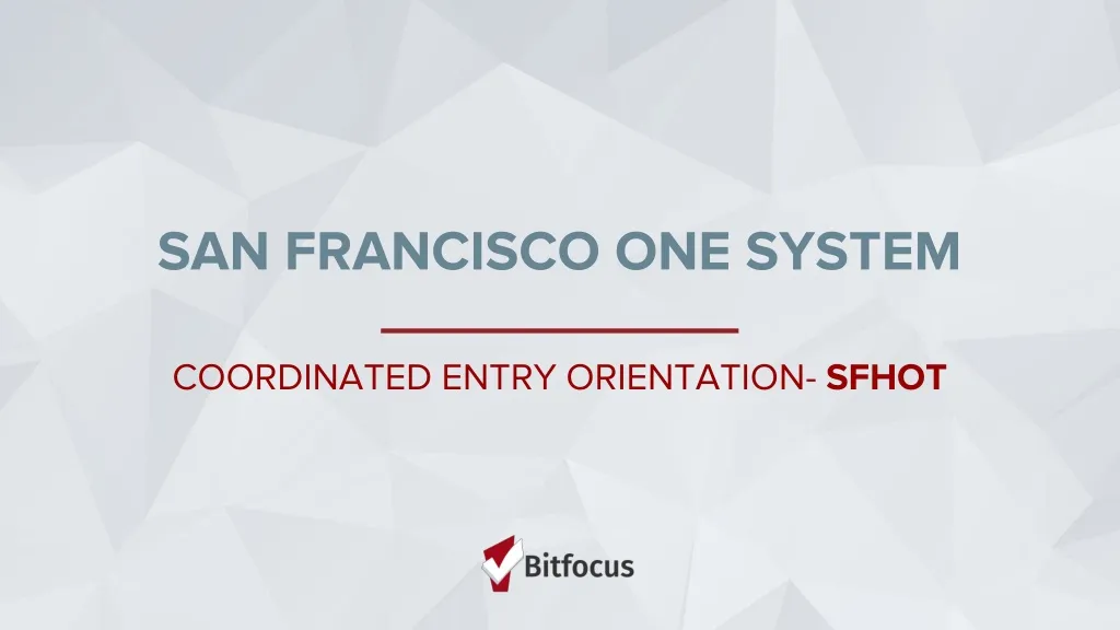 san francisco one system