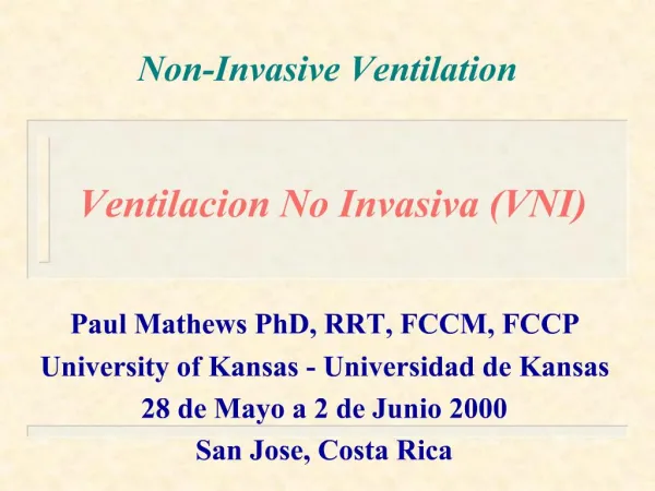 Ventilacion No Invasiva VNI