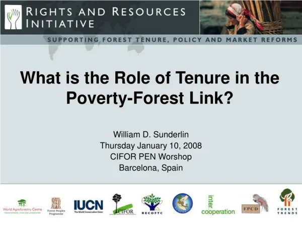What is the Role of Tenure in the Poverty-Forest Link?