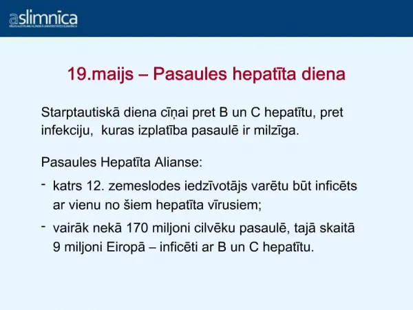 19.maijs Pasaules hepatita diena