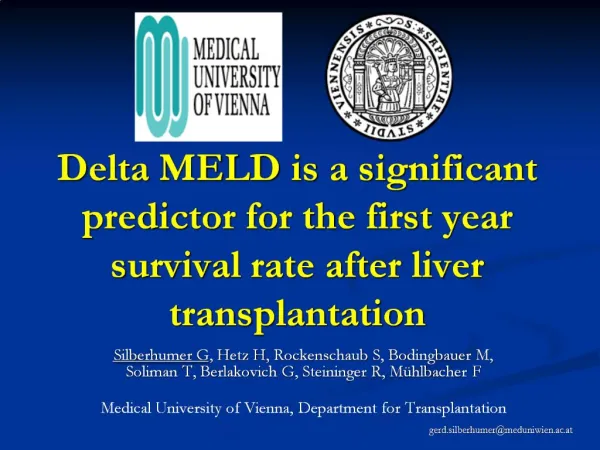 Delta MELD is a significant predictor for the first year survival rate after liver transplantation
