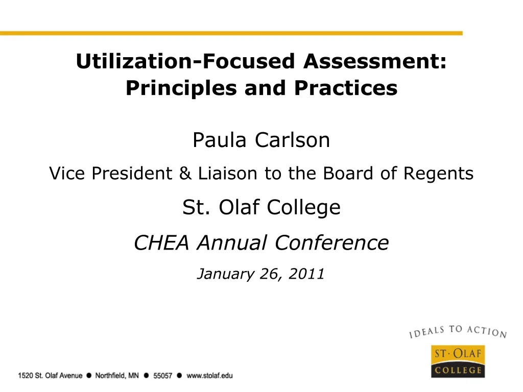 utilization focused assessment principles