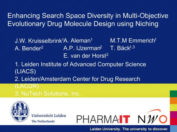 Enhancing Search Space Diversity in Multi-Objective Evolutionary Drug Molecule Design using Niching
