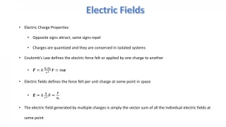 Electric Fields - slide 1