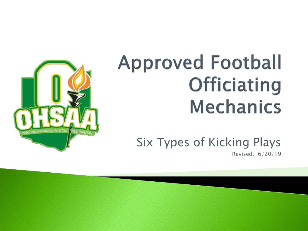 approved football officiating mechanics