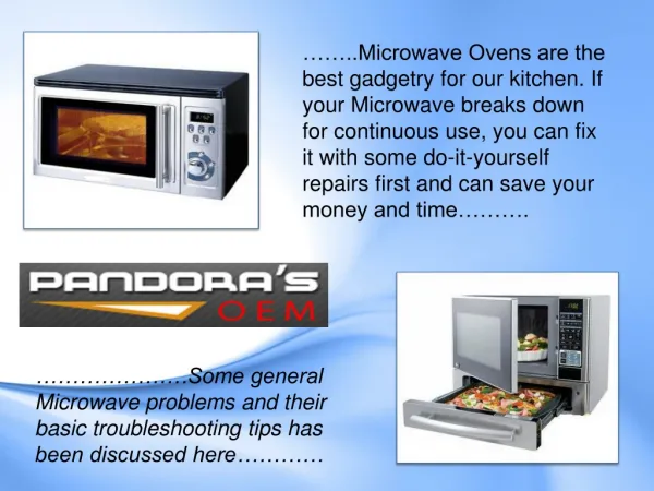 Microwave Problems and troubleshooting Tips