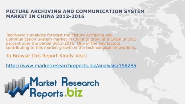 Worldwide Picture Archiving and Communication System Market