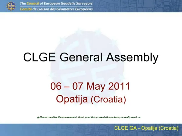 CLGE General Assembly