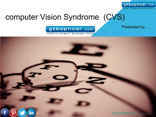 What is computer Vision Syndrome (CVS)
