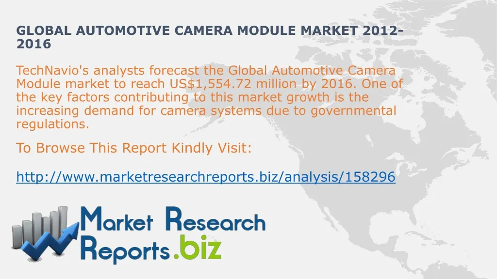 global automotive camera module market 2012 2016