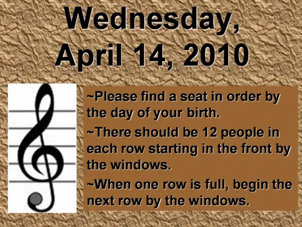 Wednesday, April 14, 2010