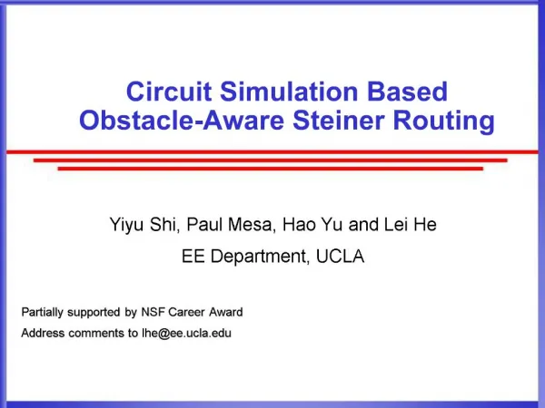 Circuit Simulation Based Obstacle-Aware Steiner Routing