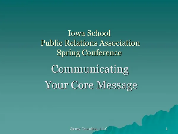 Iowa School Public Relations Association Spring Conference