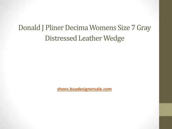 Donald J Pliner Decima Womens Size 7 Gray Distressed Leather