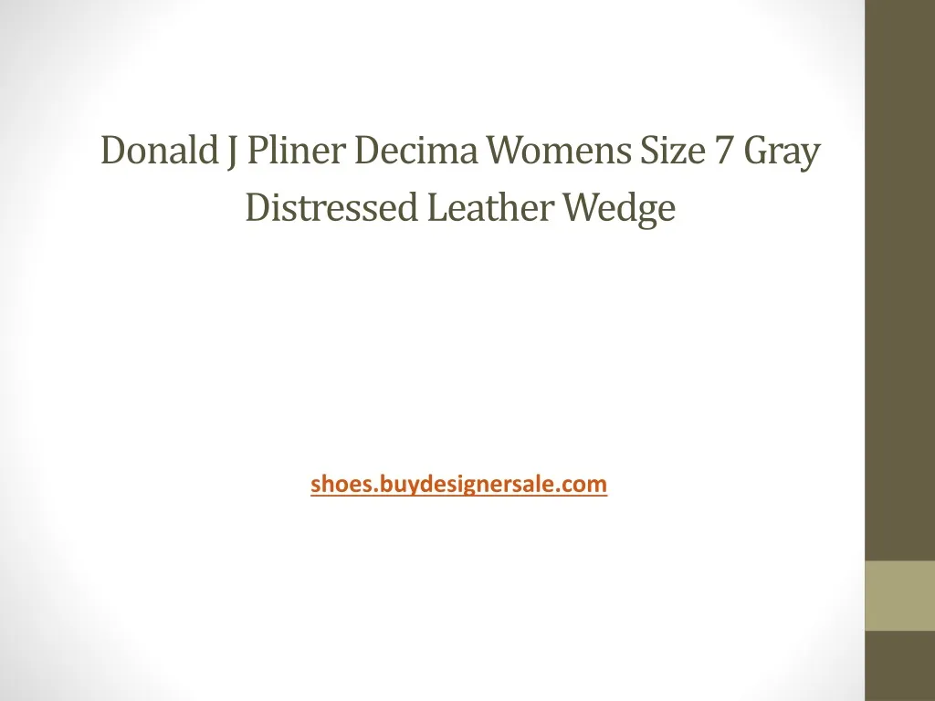 donald j pliner decima womens size 7 gray distressed leather wedge