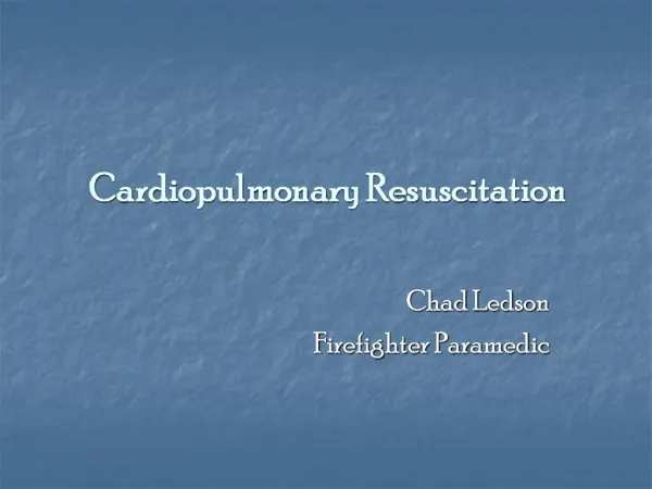 Cardiopulmonary Resuscitation