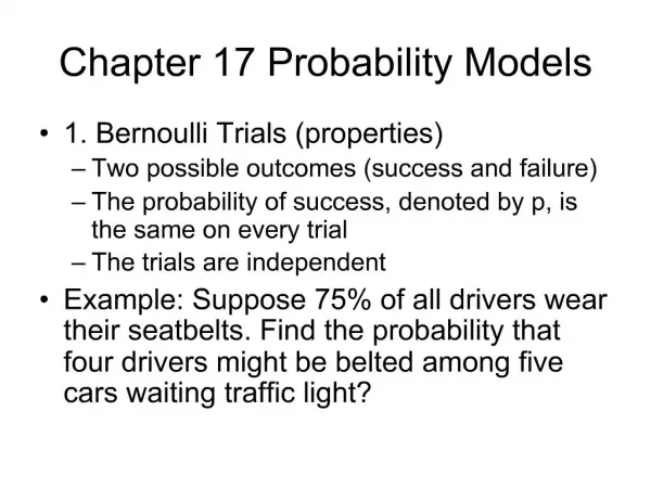 Chapter 17 Probability Models