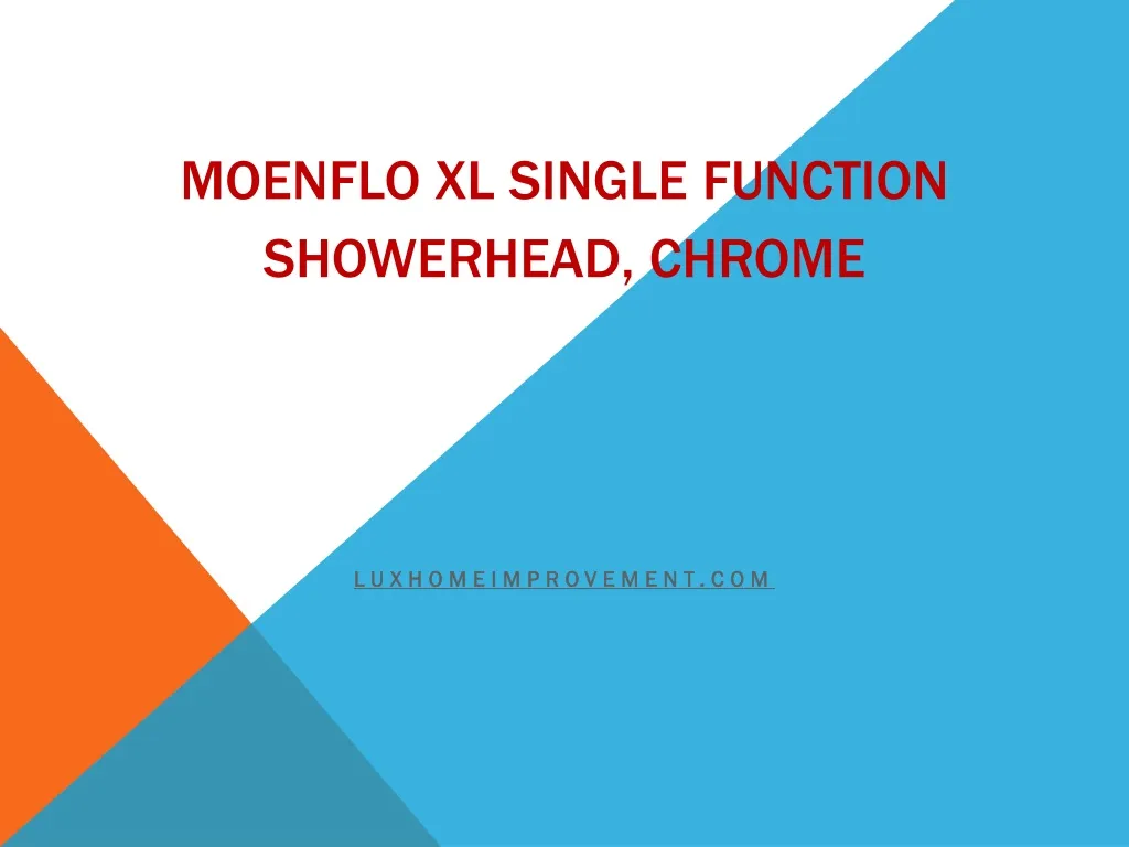 moenflo xl single function showerhead chrome