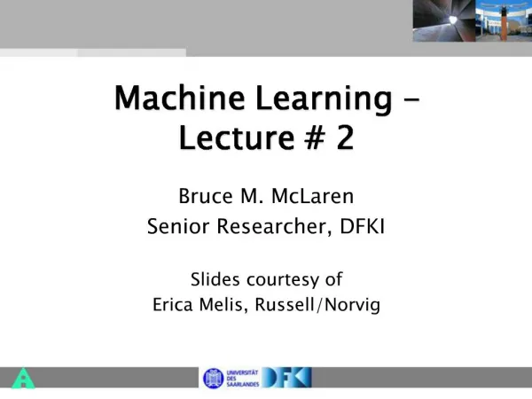 Machine Learning - Lecture 2