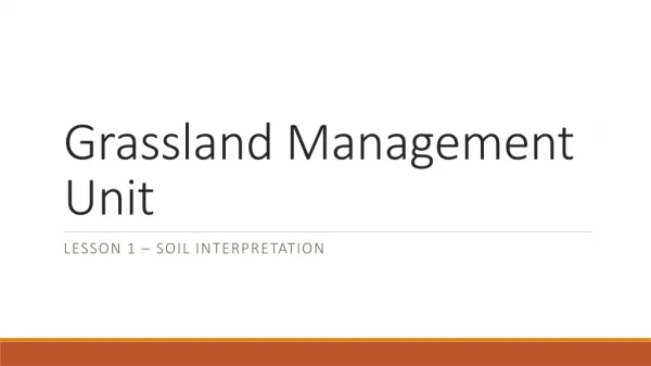 Grassland Management Unit