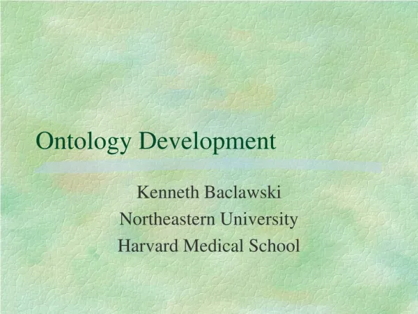 Ontology Development