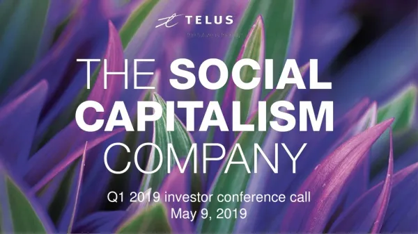 Q1 2019 investor conference call May 9, 2019