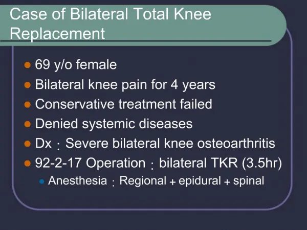 Case of Bilateral Total Knee Replacement