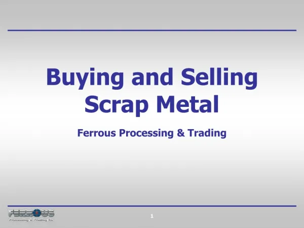 Buying and Selling Scrap Metal