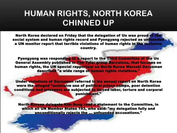 Mensenrechten, Noord-Korea chinned omhoog