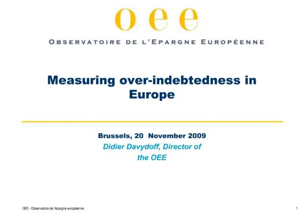 Measuring over-indebtedness in Europe