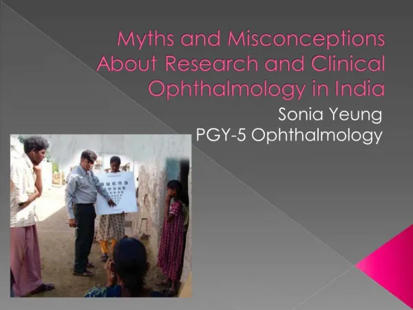 Myths and Misconceptions About Research and Clinical Ophthalmology in India