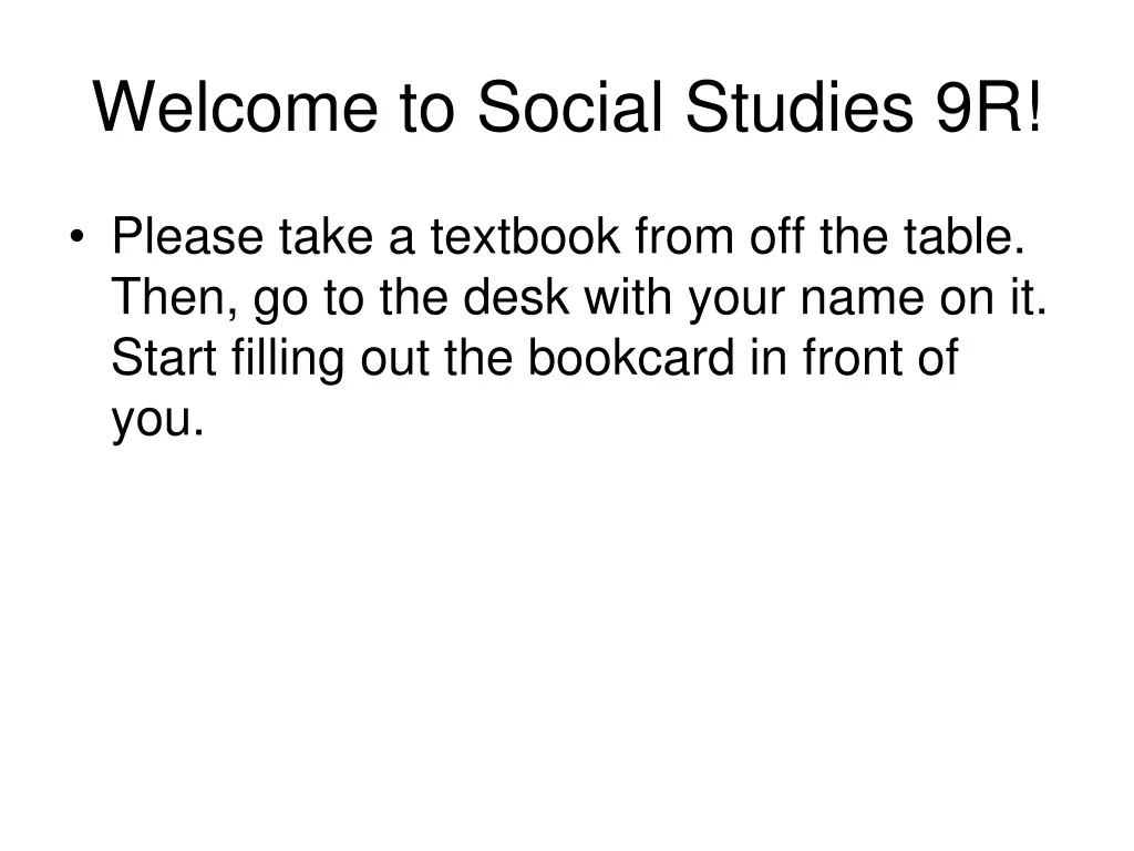 welcome to social studies 9r