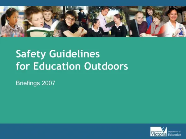 Safety Guidelines for Education Outdoors