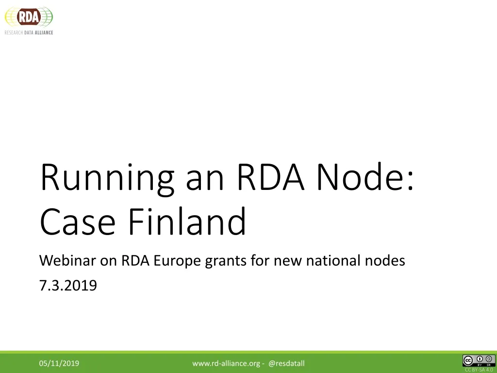 running an rda node case finland