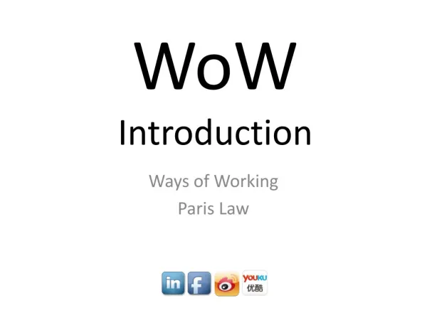 WoW Introduction