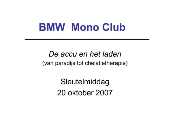 BMW Mono Club