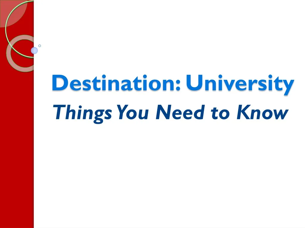 destination university