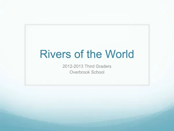 Rivers of the World