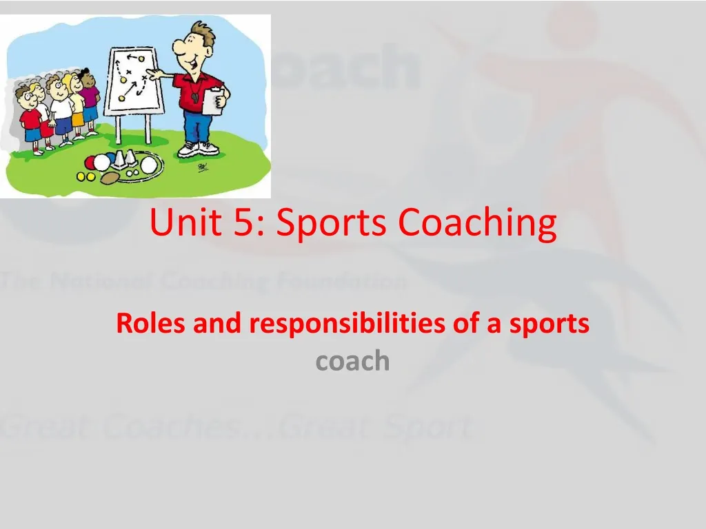 unit 5 sports coaching