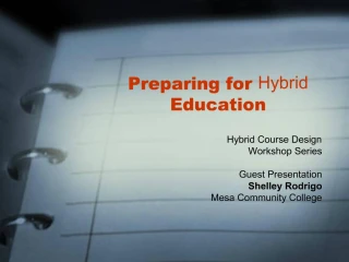 Preparing for Hybrid Education - slide 1