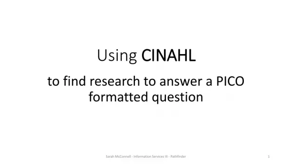 Using CINAHL