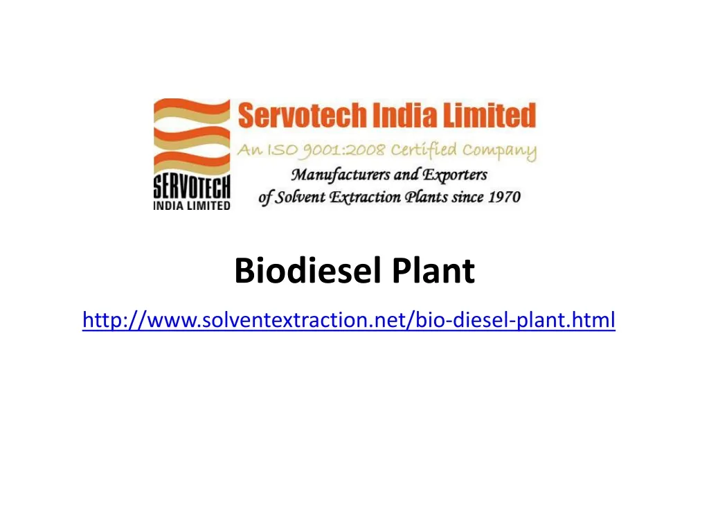 biodiesel plant