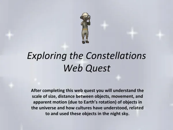Exploring the Constellations Web Quest