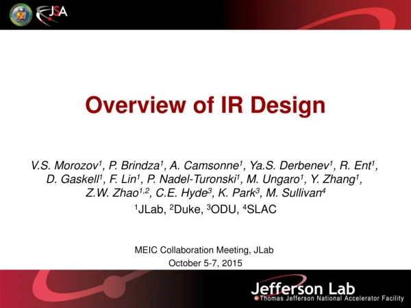 Overview of IR Design