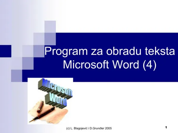 Program za obradu teksta Microsoft Word 4