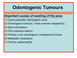 Odontogenic Tumours - slide 1