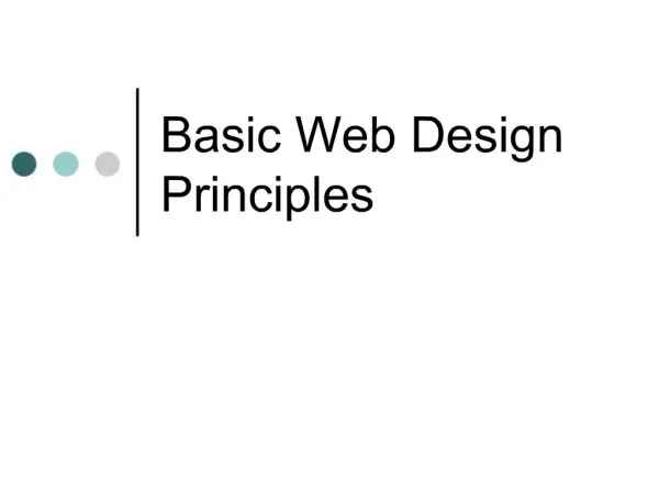 Basic Web Design Principles