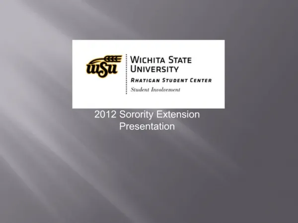 2012 Sorority Extension Presentation