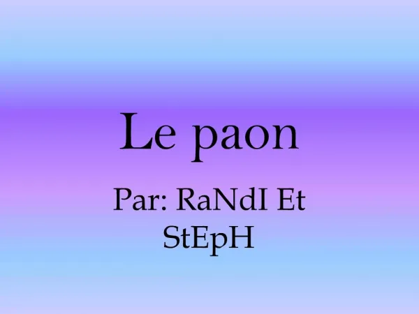 Le paon